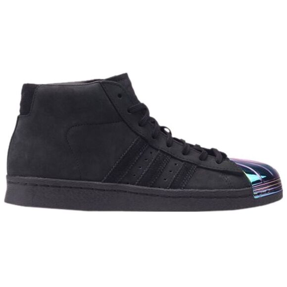 Adidas Pro Model Suede Superstar Metal Toe Midtop Sneakers Shoes Black Size 6.5 - Picture 1 of 11